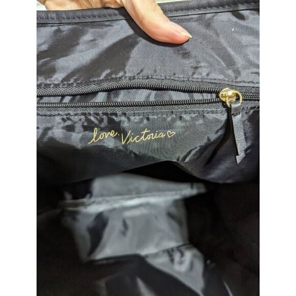 Victoria's Secret Women's Off-White Canvas Supermodel Chain Embellished Tote Bag - Picture 6 of 8